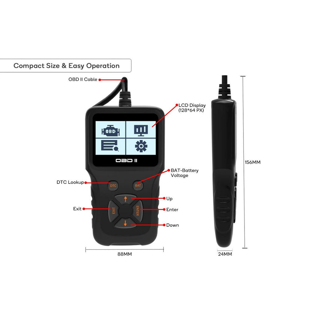 Certa Universal-OBDII-OBD2-Scanner, Automotor-Fehlercodeleser, Diagnosegerät